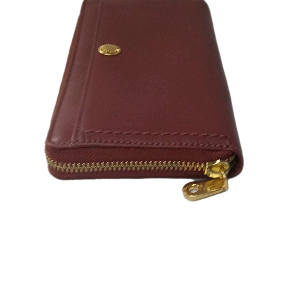 Cole Haan Continental Leather Wallet Burgundy - Picture 4 of 8